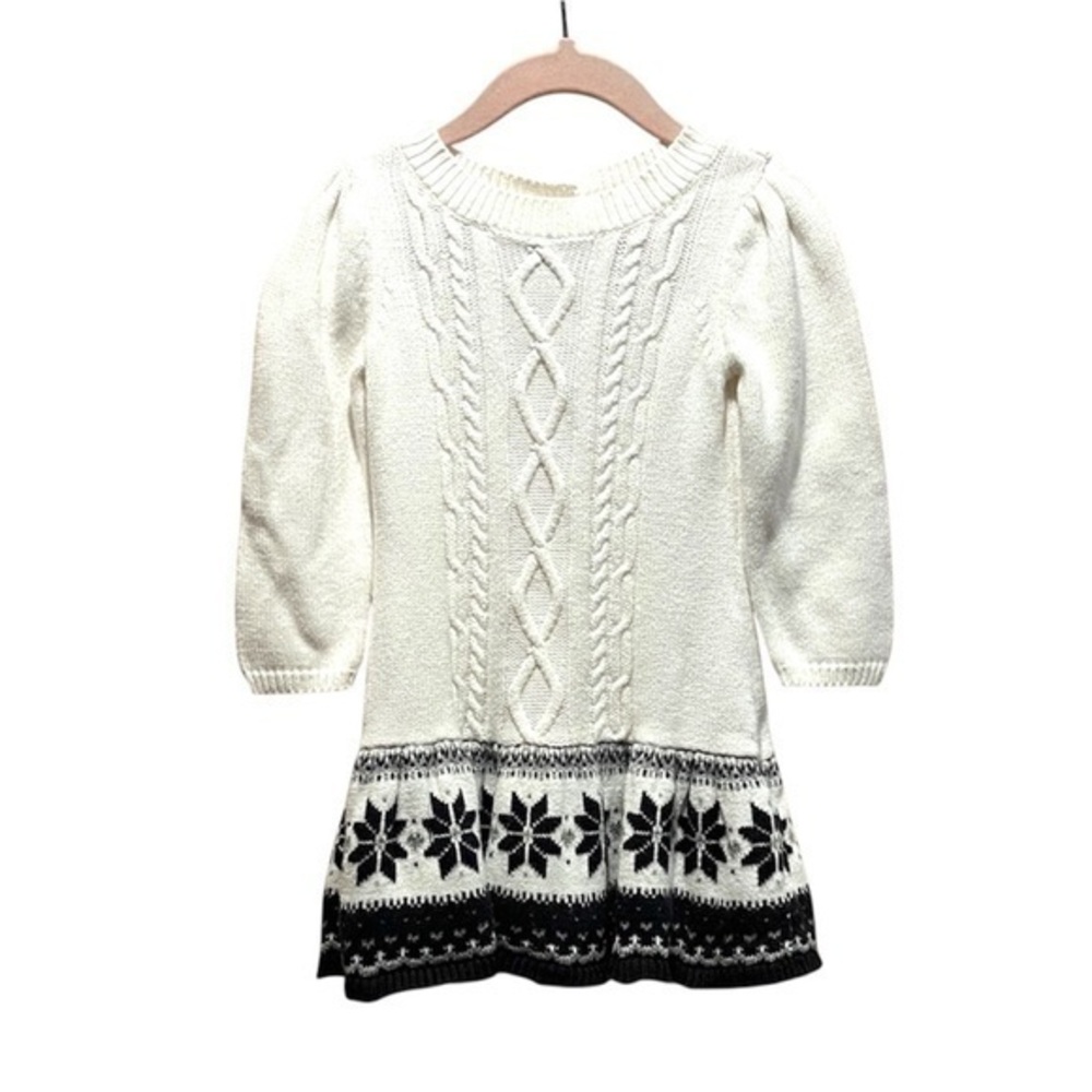 Gymboree Girl’s Fair Isle Nordic Snowflake Sweater Dress 18-24 Months